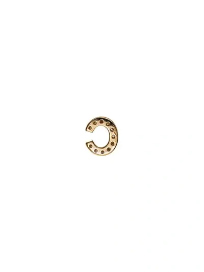 Shop Loquet 18k Yellow Gold C Diamond Letter Charm