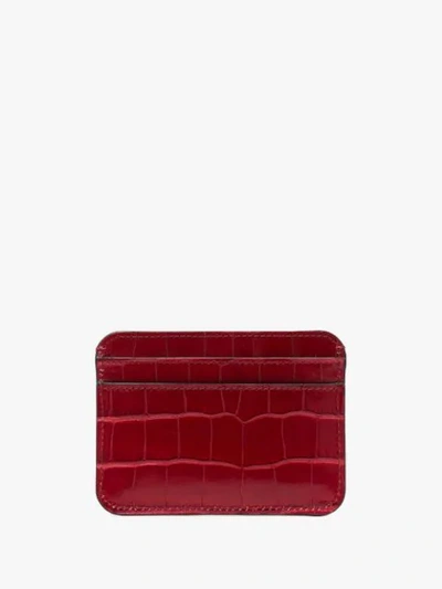 Shop Chloé Crocodile-effect C Cardholder In Red