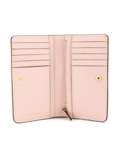 Shop Tory Burch Fleming Studded Wallet In Pink