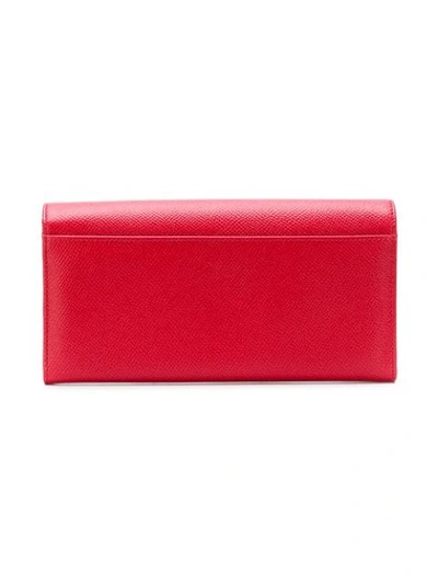 Shop Dolce & Gabbana Logo Continental Wallet In Red