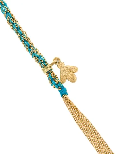 Shop Carolina Bucci 18kt Gold Lucky Sprezzatura Bracelet In Blue