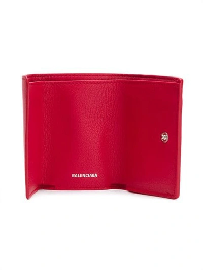 Shop Balenciaga Papier Mini Wallet In Red