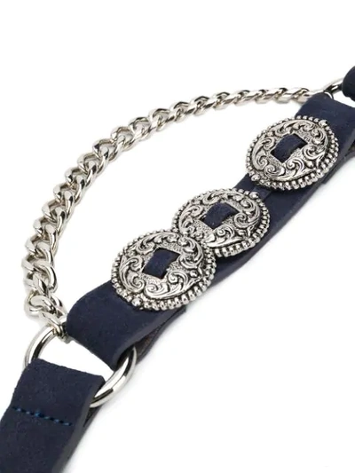 Shop B-low The Belt Chain Detail Belt In Blue