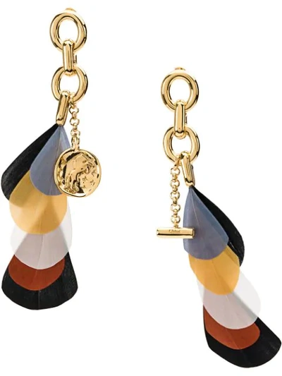 Shop Chloé Vikky Drop Earrings In Gold