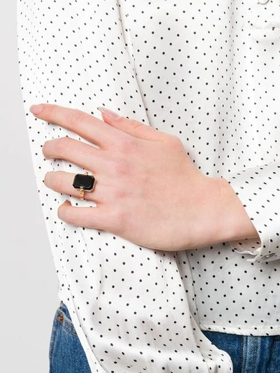 Aliita Deco Sandwich 9kt Yellow Gold Ring In Gold