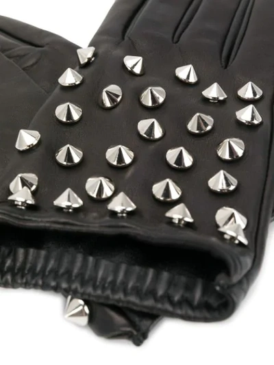Shop Manokhi Studded Gloves In Black