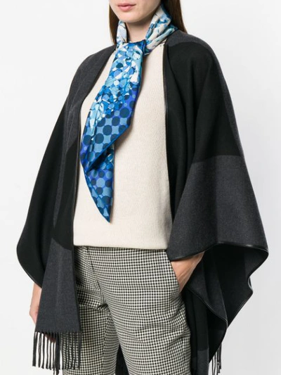 layered print scarf