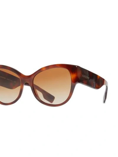 Shop Burberry Butterfly Frame Sunglasses In Brown