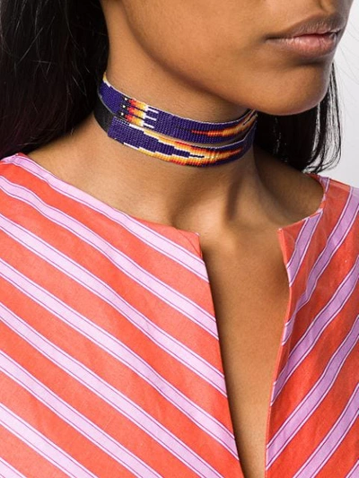 Shop Jessie Western Beaded Band Necklace In Multicolor