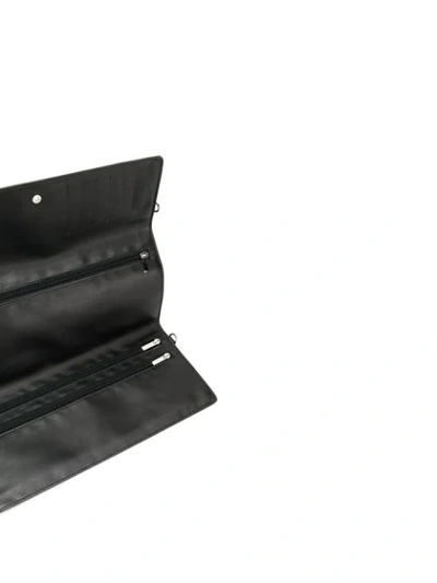 Shop Mm6 Maison Margiela Foldover Top Wallet In Black