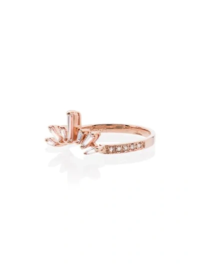 Shop Jacquie Aiche 14k Rose Gold Halo Diamond Ring