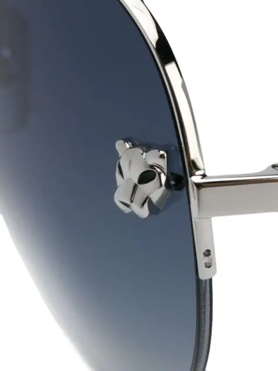 Cartier Tiger Aviator Sunglasses In Black