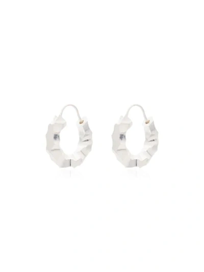 Shop All Blues Carved Mini Sterling Silver Hoop Earrings