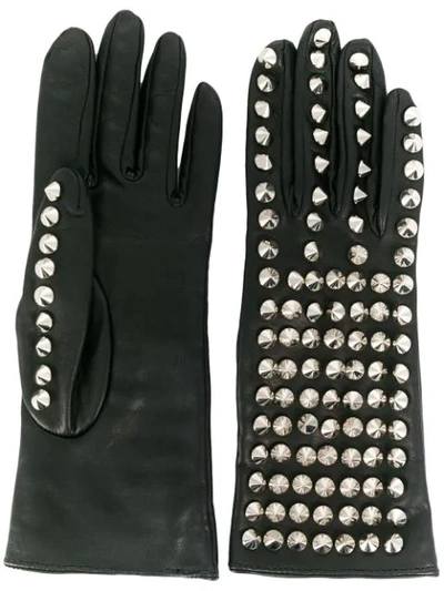 Shop Manokhi Stud-detail Gloves In Black