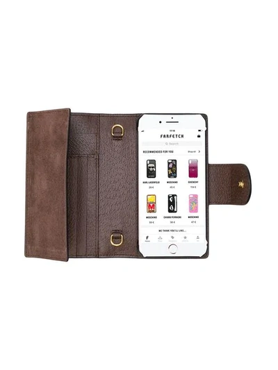 Shop Gucci Iphone 7-hülle In Brown