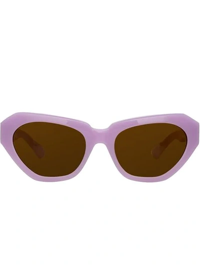 Shop Linda Farrow Dries Van Noten Cat-eye Sunglasses In Pink