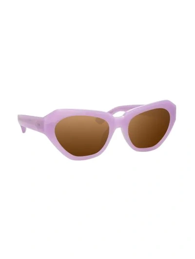 Shop Linda Farrow Dries Van Noten Cat-eye Sunglasses In Pink