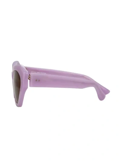 Shop Linda Farrow Dries Van Noten Cat-eye Sunglasses In Pink