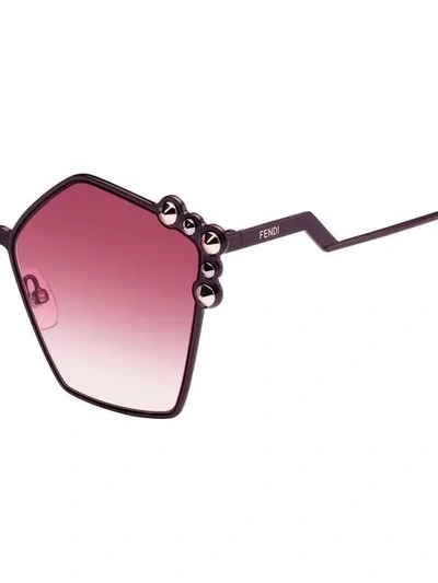 Shop Fendi Oversized Sunglasses In Purple
