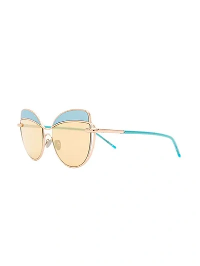 Shop Pomellato Eyewear Cat Eye Sunglasses In Gold