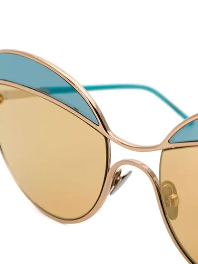 Shop Pomellato Eyewear Cat Eye Sunglasses In Gold
