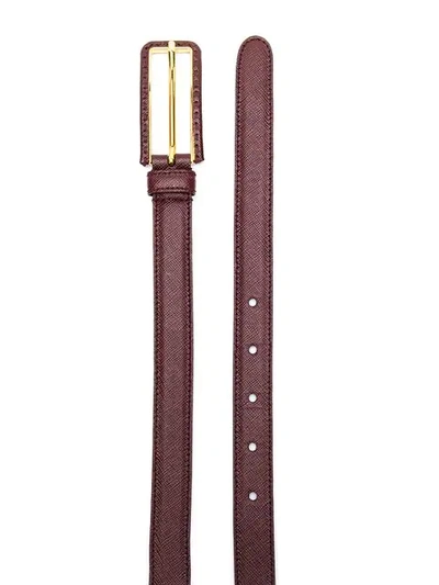 Prada Adjustable Buckled Belt In Brown