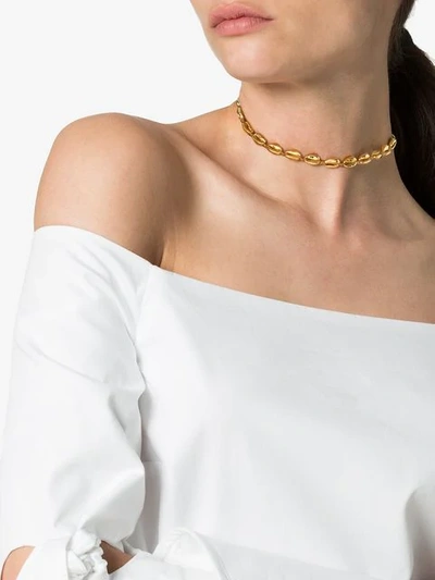 Shop Tohum Small Puka Shell Necklace In Metallic
