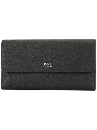 Shop Tod's Flap Wallet In Black