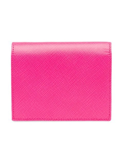 Shop Prada Saffiano Wallet In Pink