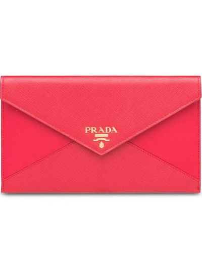 PRADA DOCUMENT HOLDER - 红色
