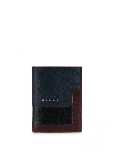 Shop Marni Textured Wallet In Z243c Blue Multi