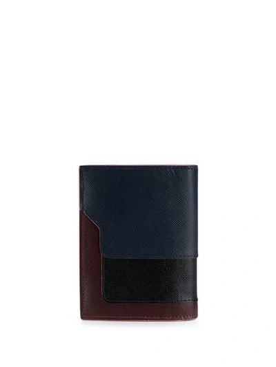 Shop Marni Textured Wallet In Z243c Blue Multi