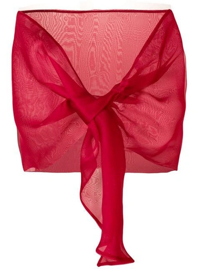Shop Le Petite Robe Di Chiara Boni Sheer Scarf In Pink