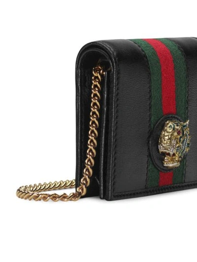 Shop Gucci Rajah Chain Card Case In Black