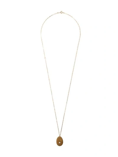 Shop Cvc Stones Crystal Embellished Pendant Necklace In Tan