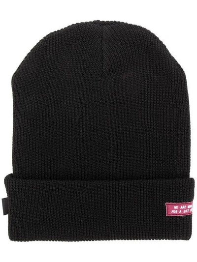 Shop Undercover Ribbed Beanie In Black