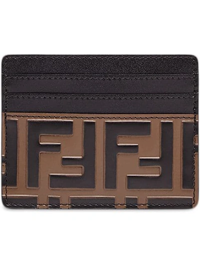 Shop Fendi Ff Logo Cardholder In Black