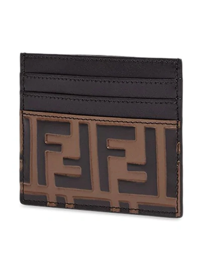 Shop Fendi Ff Logo Cardholder In Black