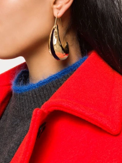 Shop Marni Abstract Shaped Earrings In Metallic