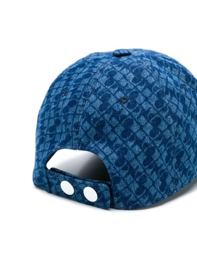 Shop Courrèges Printed Logo Cap In Blue