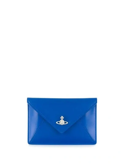 Shop Vivienne Westwood Envelope Shaped Wallet In Blue