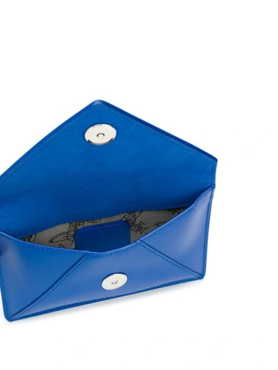 Shop Vivienne Westwood Envelope Shaped Wallet In Blue