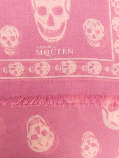 Shop Alexander Mcqueen Fringed Skull In Pink