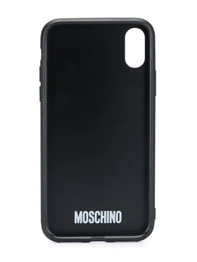 Shop Moschino Iphone X/xs Teddy Bear Case In Black