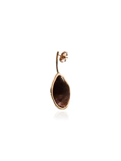 Shop Kimberly Mcdonald 18kt Rose Gold Diamond Stone Earrings