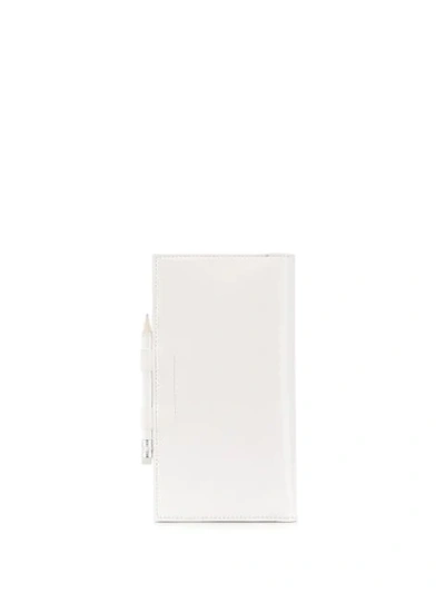 Shop Mm6 Maison Margiela Pencil Wallet In T1003 White