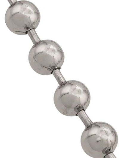 Shop Mm6 Maison Margiela Layered Bead Necklace In Silver