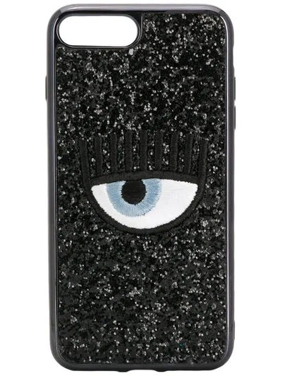 Shop Chiara Ferragni Logo Iphone Case - Black