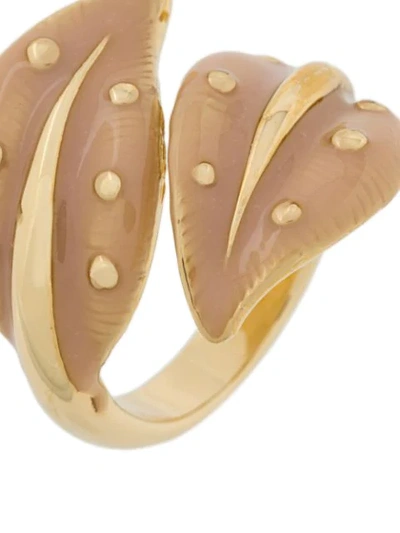 Shop Chloé Sloan Leaf Ring - Metallic