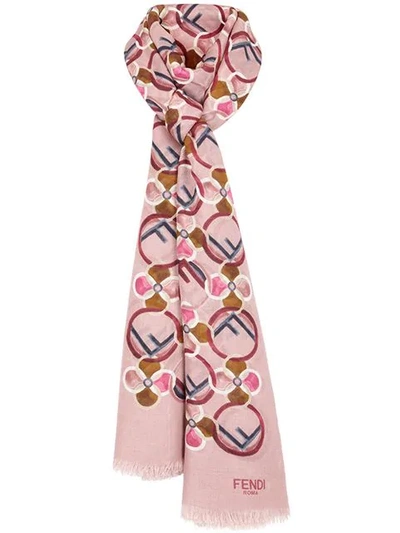 Shop Fendi F Is  Maxi Stole In Pink